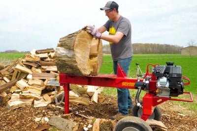 How to Split Large Logs with a Wood Splitter: Split Large Logs in a Couple Easy Steps - Prime Yard Tools
