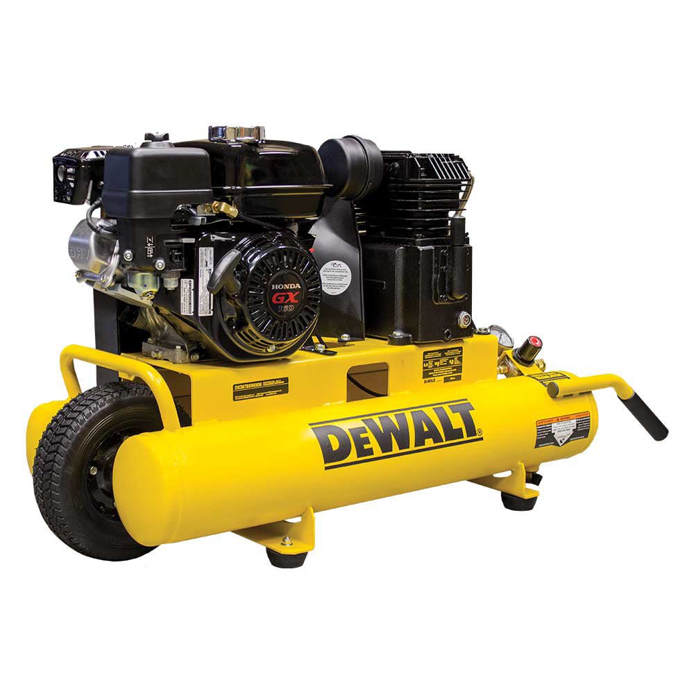 DeWalt 8-Gallon Air Compressor: Wheelbarrow Style - 11.6CFM - Honda GX160 - Prime Yard Tools