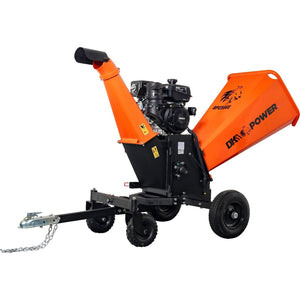 DK2 6 in. kinetic electric start 14 hp kohler commercial 3600 rpm cyclonic chipper shredder, 12 inch cutting blades with d.o.t. road legal tires, front articulating ground wheels. - Prime Yard Tools