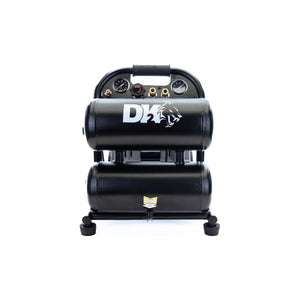 DK2 Air Compressor 125PSI 1HP: 4 Gallon Ultra Silent - Prime Yard Tools