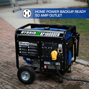 DuroMax 10,000 Watt Dual Fuel Portable Generator - Prime Yard Tools