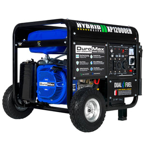 DuroMax 12,000 Watt Dual Fuel Portable Generator - Prime Yard Tools