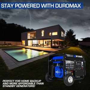 DuroMax 12,000 Watt Gasoline Portable Generator - Prime Yard Tools