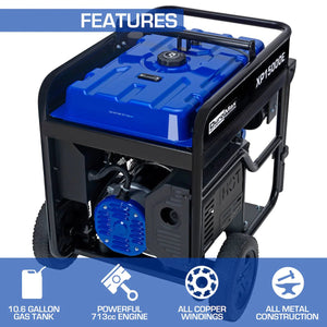 DuroMax 15,000 Watt Gasoline Portable Generator - Prime Yard Tools