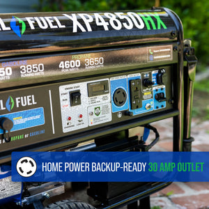 DuroMax 4,850 Watt Dual Fuel Portable HX Generator w/ CO Alert - Prime Yard Tools