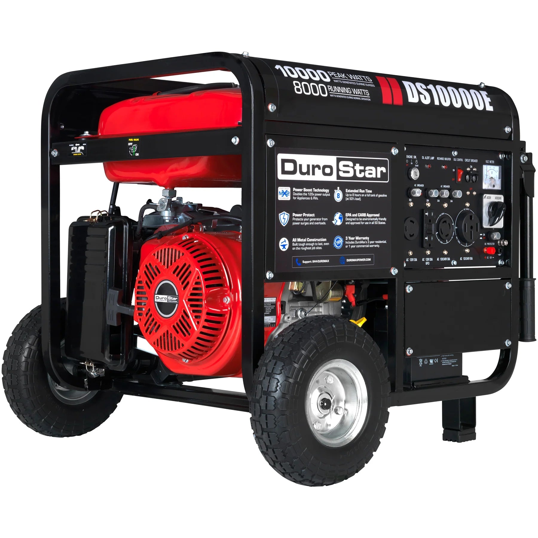 DuroStar 10,000 Watt Gasoline Portable Generator - Prime Yard Tools