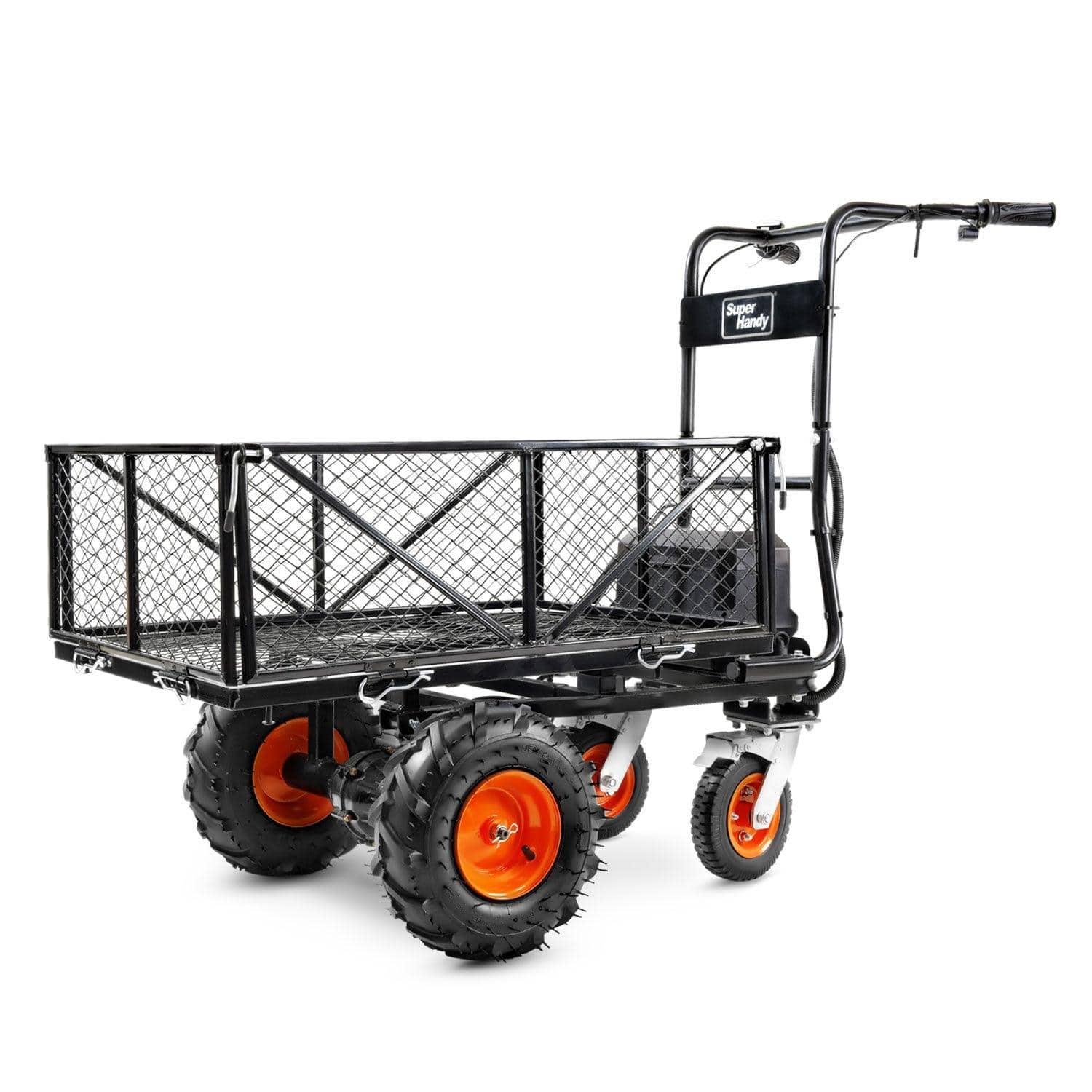 SuperHandy Self-Propelled Electric Utility Wagon - 48V 2Ah Battery System, 660LB Hauling Capacity (Upgraded Design) SKU: GUO095 - Prime Yard Tools
